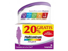 Imagen del producto Multicentrum mujer 30 comprimidos +20% gratis
