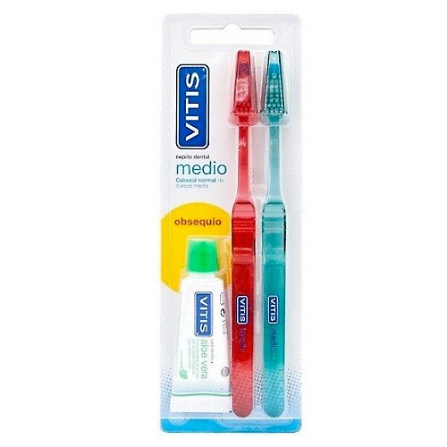 Vitis Pack cepillo dental suave y pasta de dientes 2u+15ml